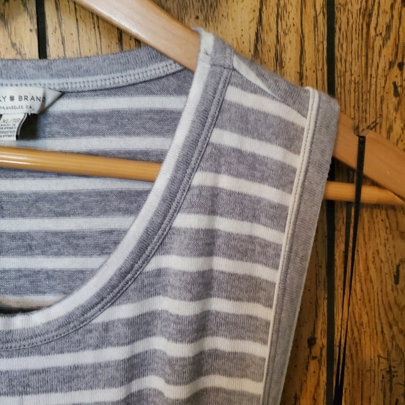 NWOT LUCKY BRAND Ruched Striped Maxi Dress - XL - Picture 6 of 8